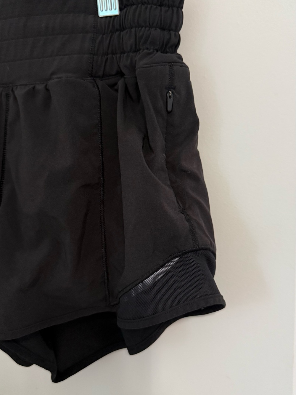 Lululemon Hotty Hot Athletic Black Running Sports Shorts with Reflective Logo - Picture 6 of 7